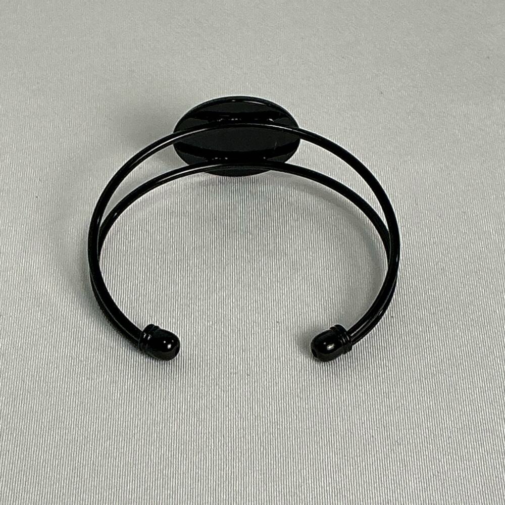 Gucci Monogram Canvas GG Black cuff Bracelet - Picture 4 of 5